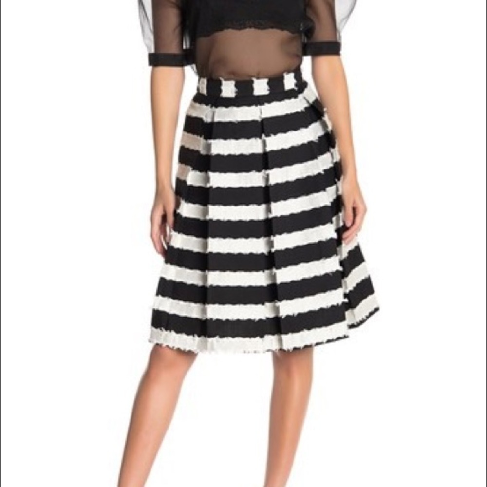 endless rose Striped Midi A-Line Skirt NWT NEW S - Picture 2 of 5